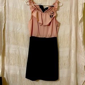 Pink and black dress with rhinestones